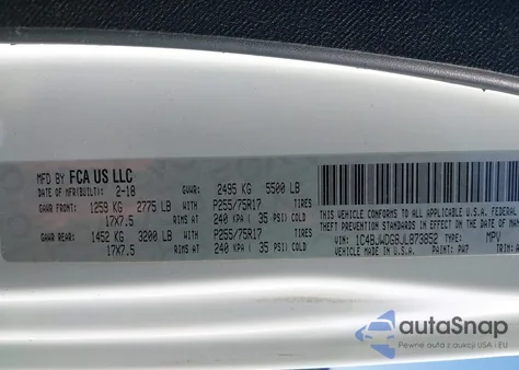 2018 Jeep Wrangler Jk Unlimited Sport S 4X4 из США, поврежденный, VIN 1C4BJWDG8JL873852